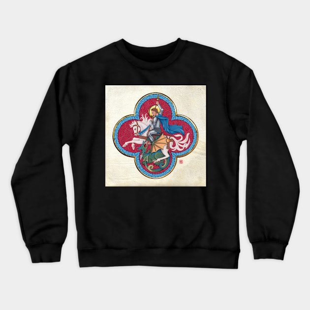 St George and the Dragon Crewneck Sweatshirt by TCilluminate